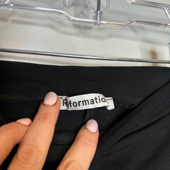 Reformation Fletcher Pant Stretchy Split Hem Pull On Trousers - Picture 7 of 11